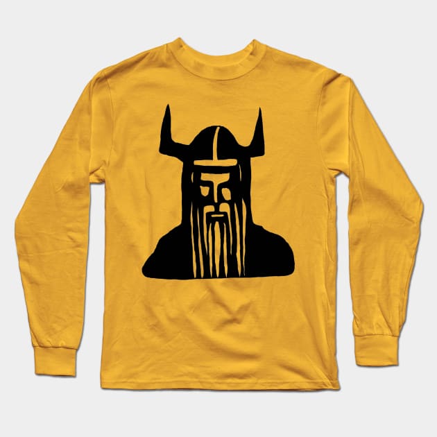 Viking Warrior Long Sleeve T-Shirt by Slightly Unhinged